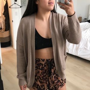 Brown tan cardigan